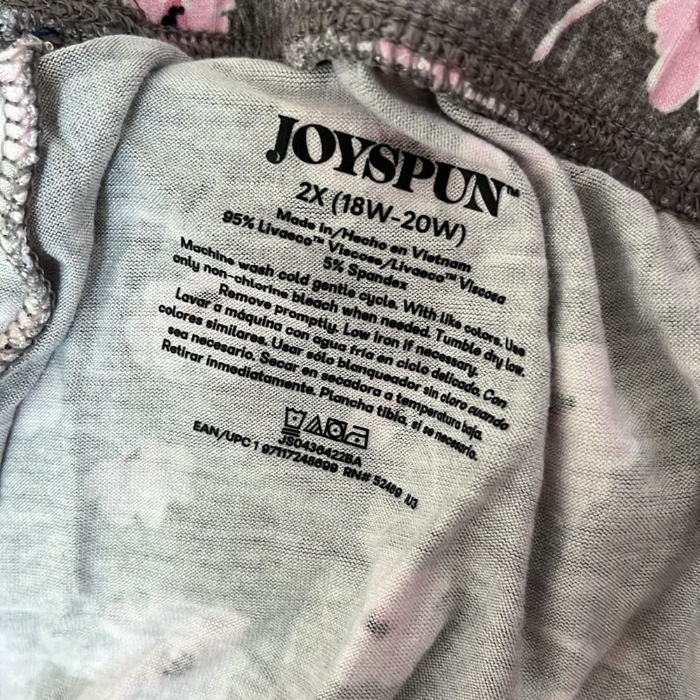 Floral Gray Pajama Pants - Picture 4 of 4